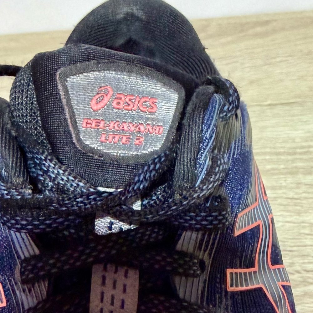 Asics Gel Kayano Lite 2 Navy Coral Running Shoes Womens 6.5 - Picture 3 of 7